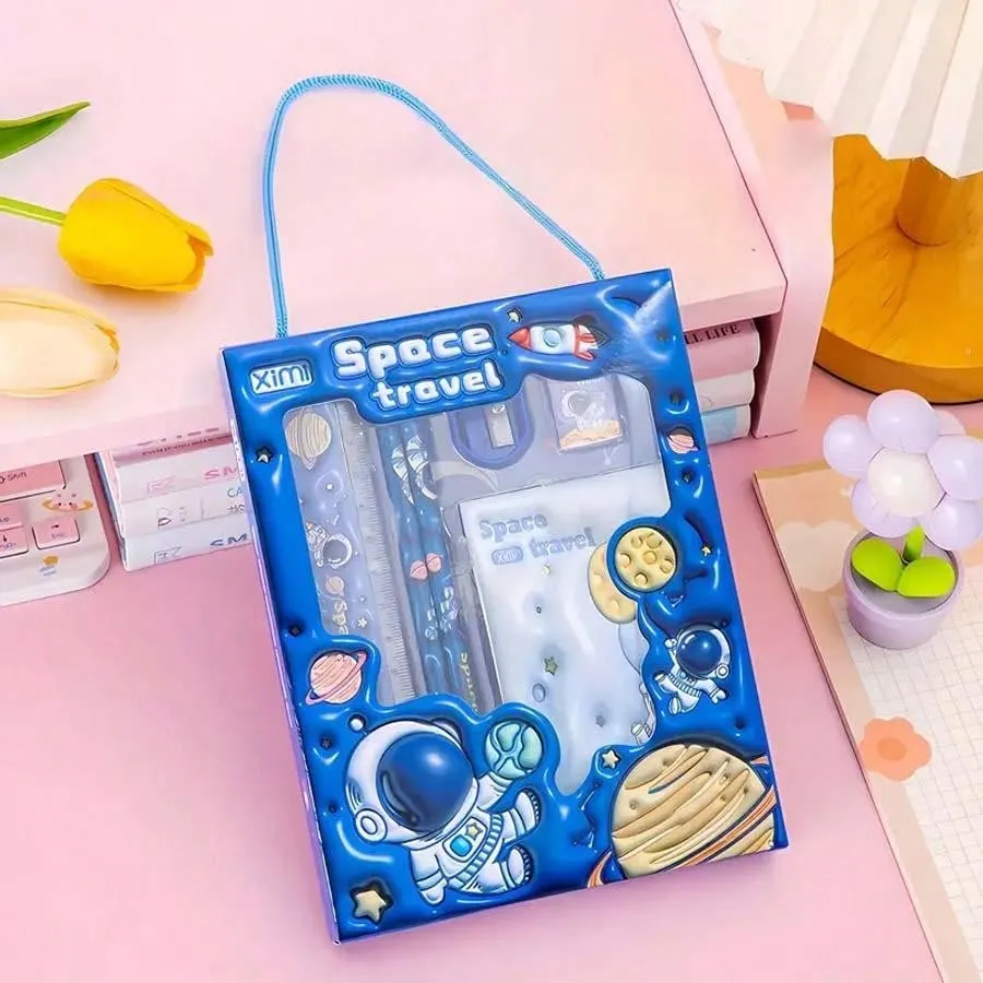 Starry Journey Diary Set, Cute Boy Notebook, Social Media Favorite, Creative Birthday Gift For Students