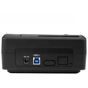 StarTech.com Drive Dock SATA/600 - USB 3.1 Type B Host Interface - UASP Support External - Black - 1 x Total Bay - 1 x 2.5"/3.5" Bay - Plastic