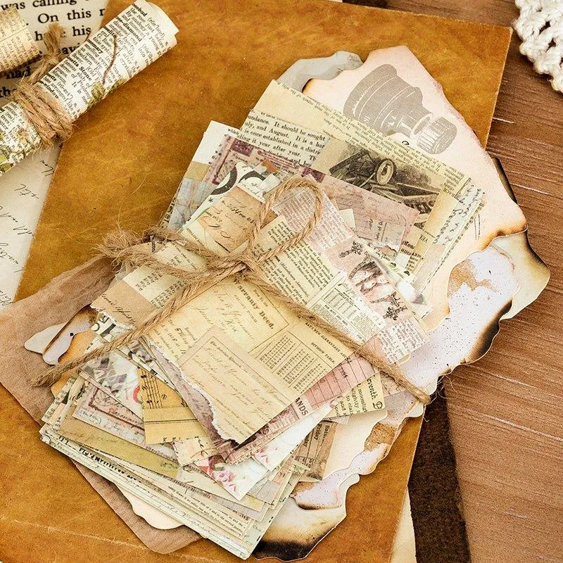 Sugar Poetry Retro Pattern Material Pack Time Collection Book Series Retro Decorative Paper Hand Account Material Paper