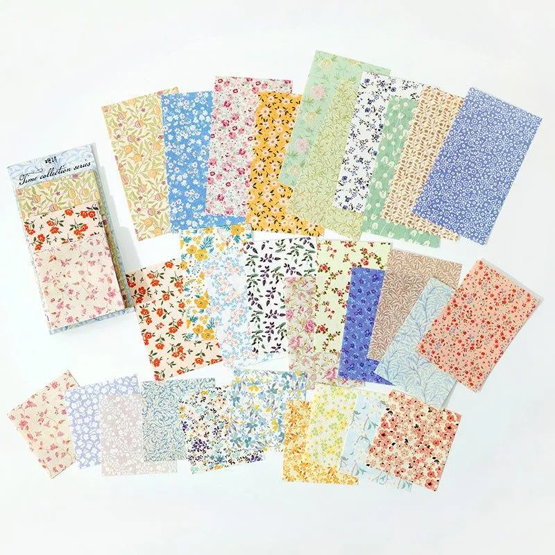 Sugar Poetry Retro Pattern Material Pack Time Collection Book Series Retro Decorative Paper Hand Account Material Paper