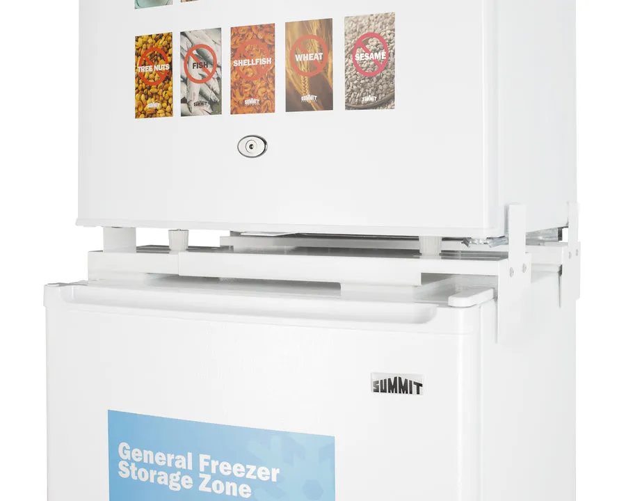 Summit 19" Wide Allergy-Free Refrigerator/General Purpose Refrigerator-Freezer Combination - AZRF7W