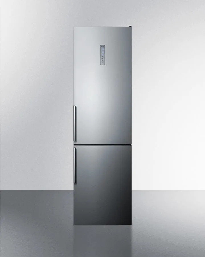 Summit 24" Wide Bottom Freezer Refrigerator With Icemaker - FFBF192SSIM