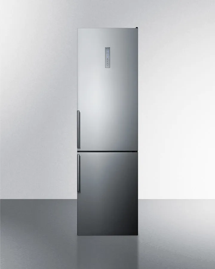 Summit 24" Wide Built-In Bottom Freezer Refrigerator With Icemaker - FFBF192SSBIIM