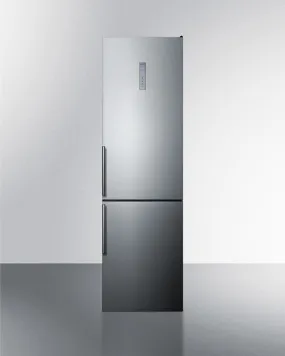 Summit 24" Wide Built-In Bottom Freezer Refrigerator With Icemaker - FFBF192SSBIIM