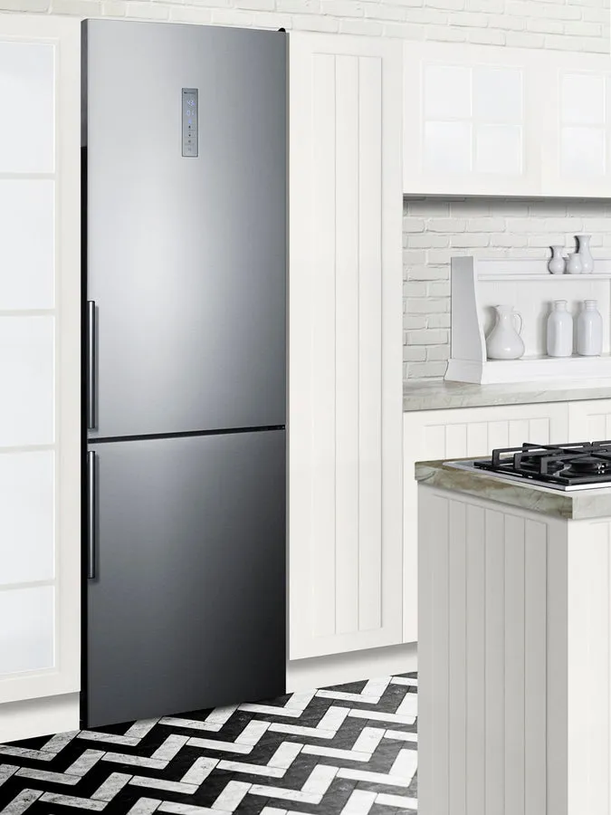 Summit 24" Wide Built-In Bottom Freezer Refrigerator With Icemaker - FFBF192SSBIIM