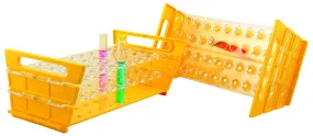 Test Tube Slant Rack - Holds 40 x 20mm Diameter Tubes at 5° or 20° Slant - Plastic