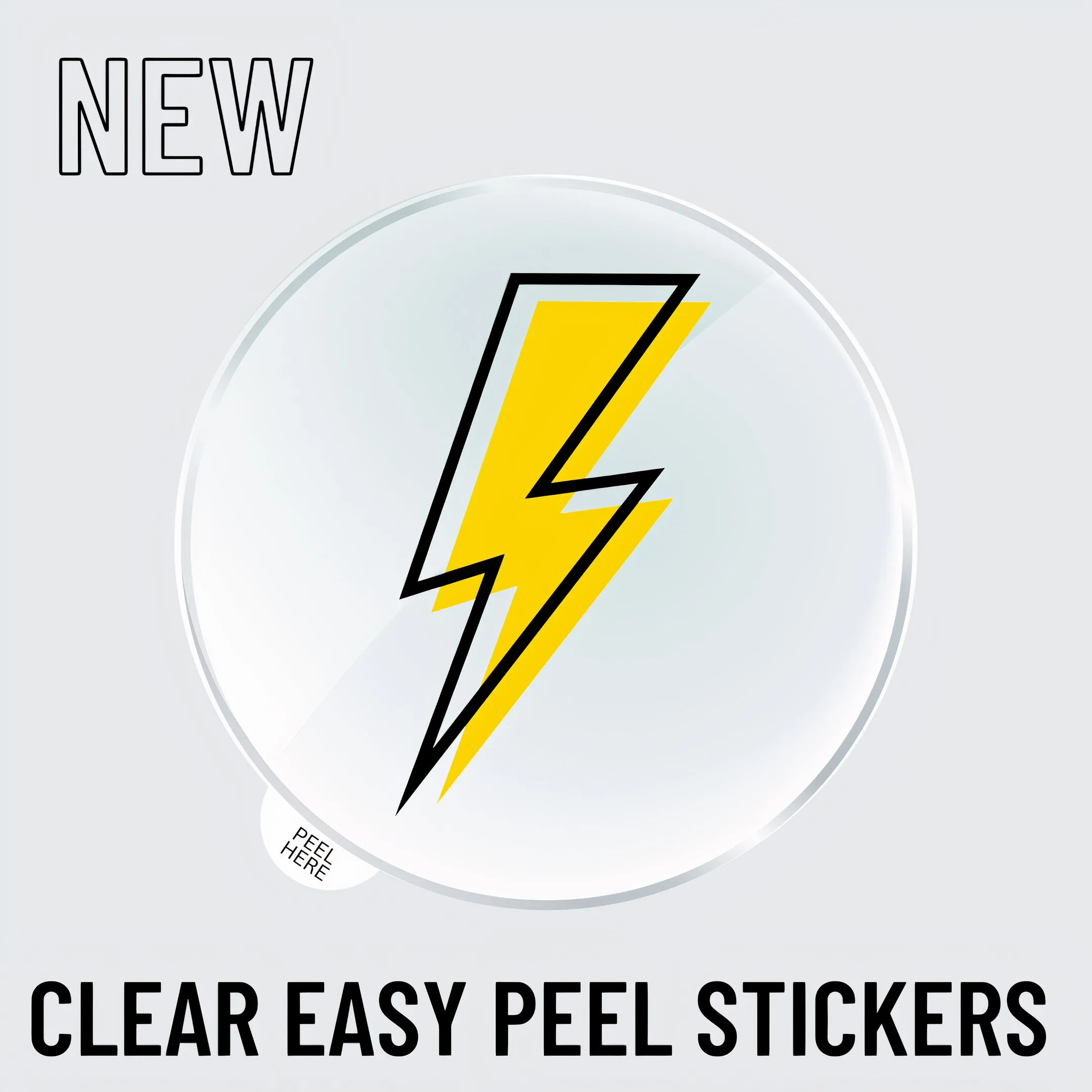 Transparent Stickers | Quick Peel Tab
