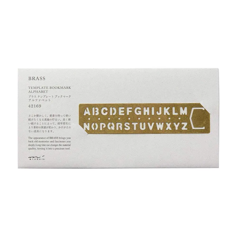 Traveler's Company Brass A-Z Bookmark Stencil