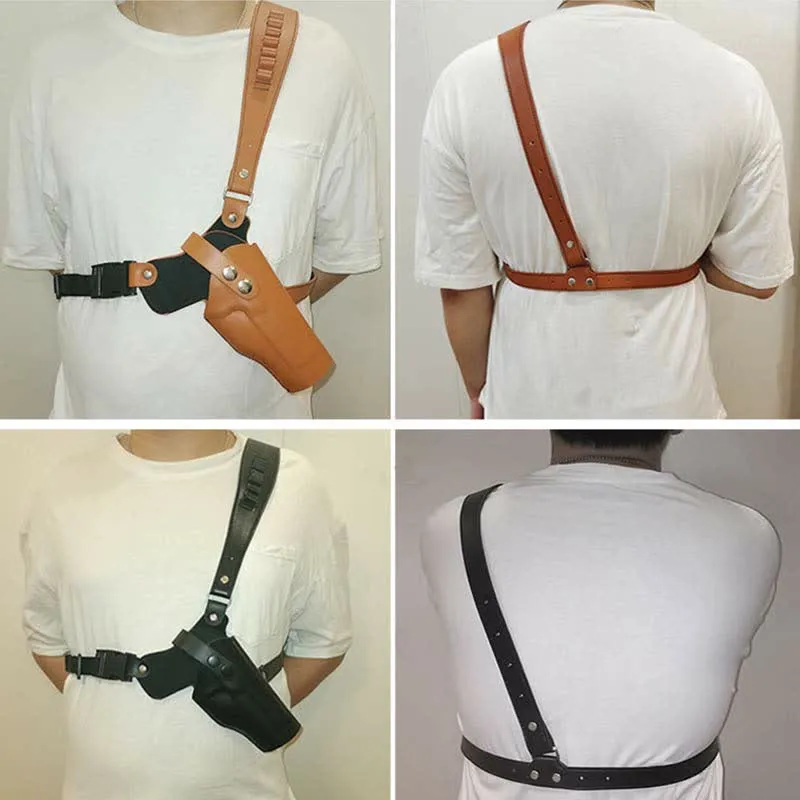 Universal Genuine Leather Holster Adjustable Underarm Shoulder Holster
