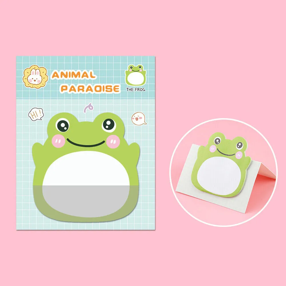 US 16-32 Pcs (320-640 pages Total) Sticky Notes Cute Animal-Shaped Bookmark Pads