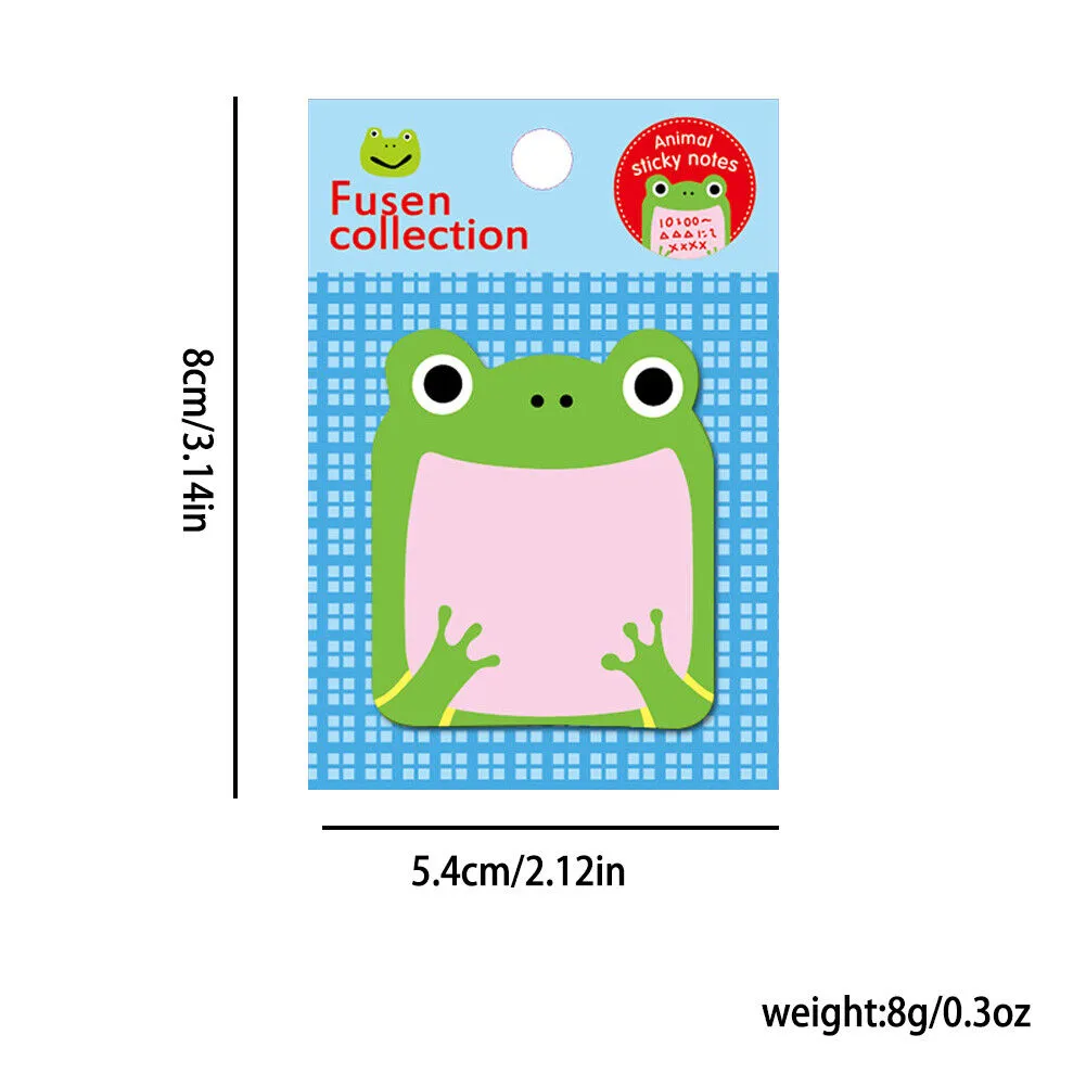 US 16-32 Pcs (320-640 pages Total) Sticky Notes Cute Animal-Shaped Bookmark Pads
