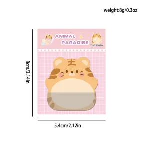 US 16-32 Pcs (320-640 pages Total) Sticky Notes Cute Animal-Shaped Bookmark Pads