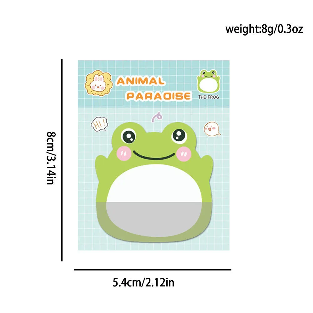 US 16-32 Pcs (320-640 pages Total) Sticky Notes Cute Animal-Shaped Bookmark Pads
