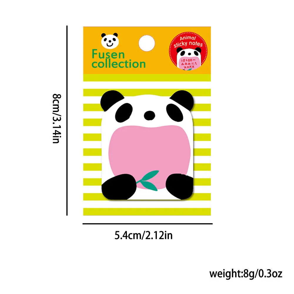 US 16-32 Pcs (320-640 pages Total) Sticky Notes Cute Animal-Shaped Bookmark Pads
