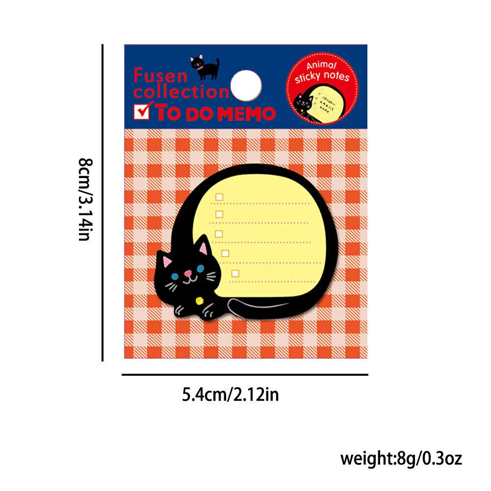 US 16-32 Pcs (320-640 pages Total) Sticky Notes Cute Animal-Shaped Bookmark Pads
