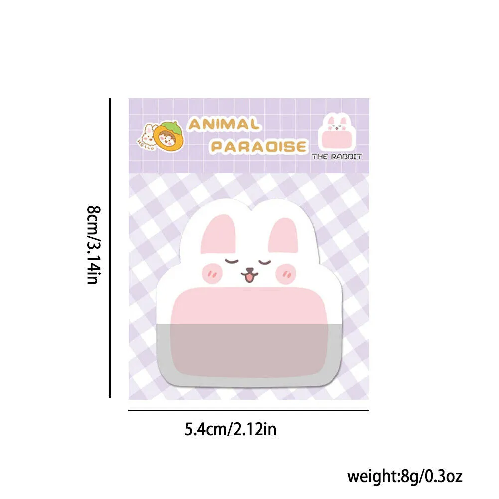 US 16-32 Pcs (320-640 pages Total) Sticky Notes Cute Animal-Shaped Bookmark Pads