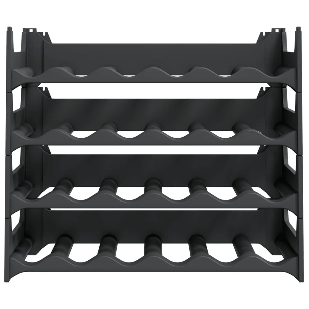 vidaXL Wine Rack for 24 Bottles PP Stackable