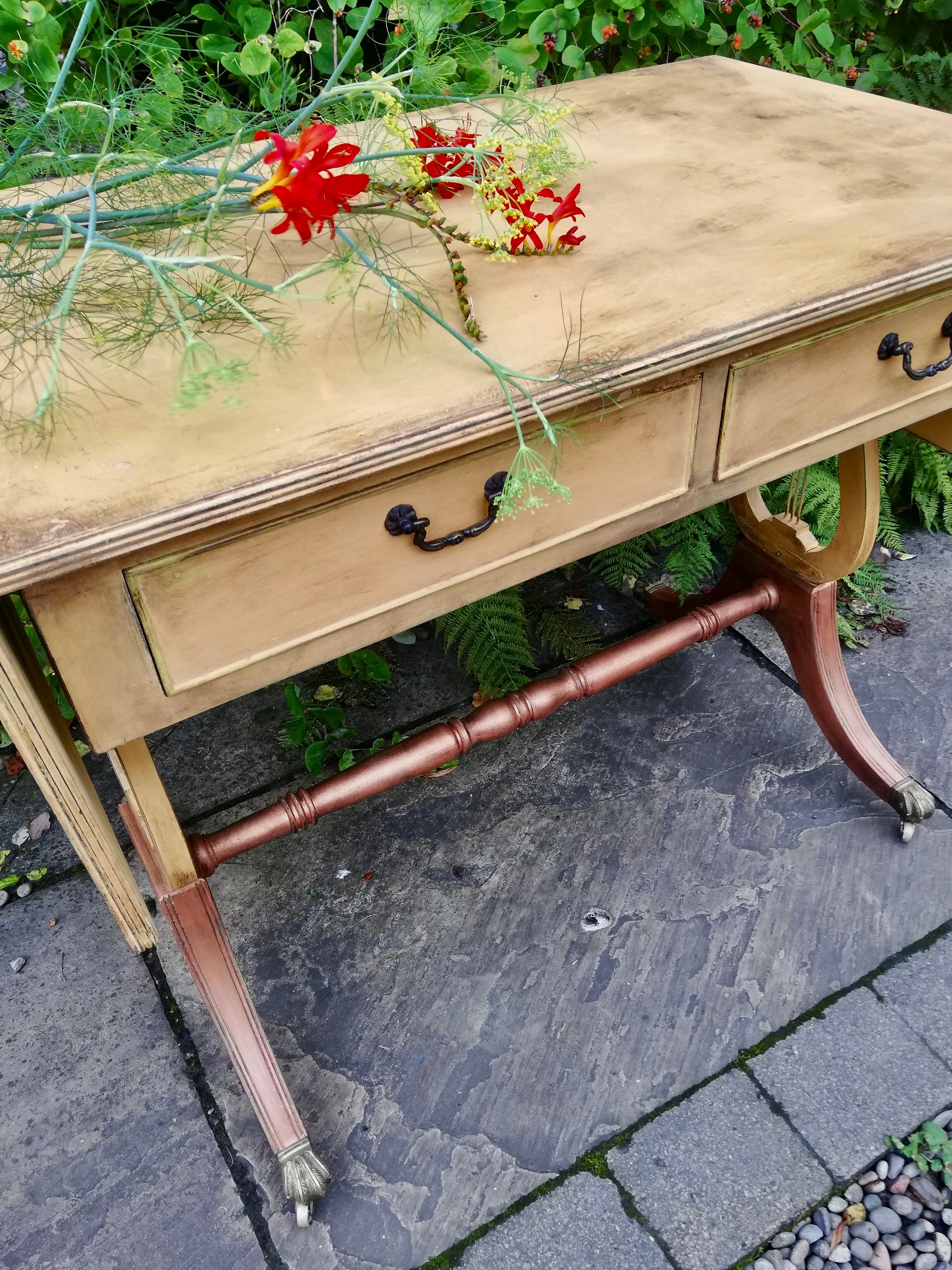 Vintage painted Writing Desk