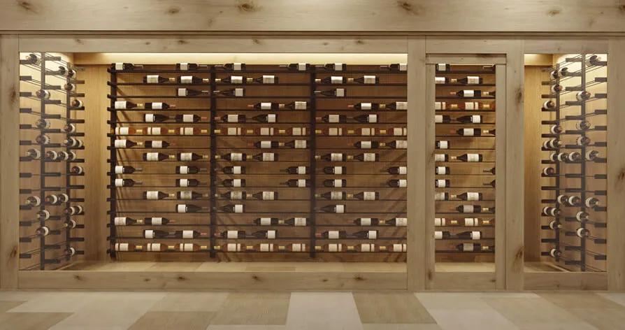 VintageView Evolution Wine Wall 45″ 2C Wall Mounted Wine Rack System (18 to 54 bottles)