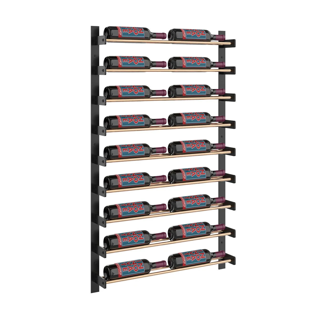 VintageView Evolution Wine Wall 45″ 2C Wall Mounted Wine Rack System (18 to 54 bottles)