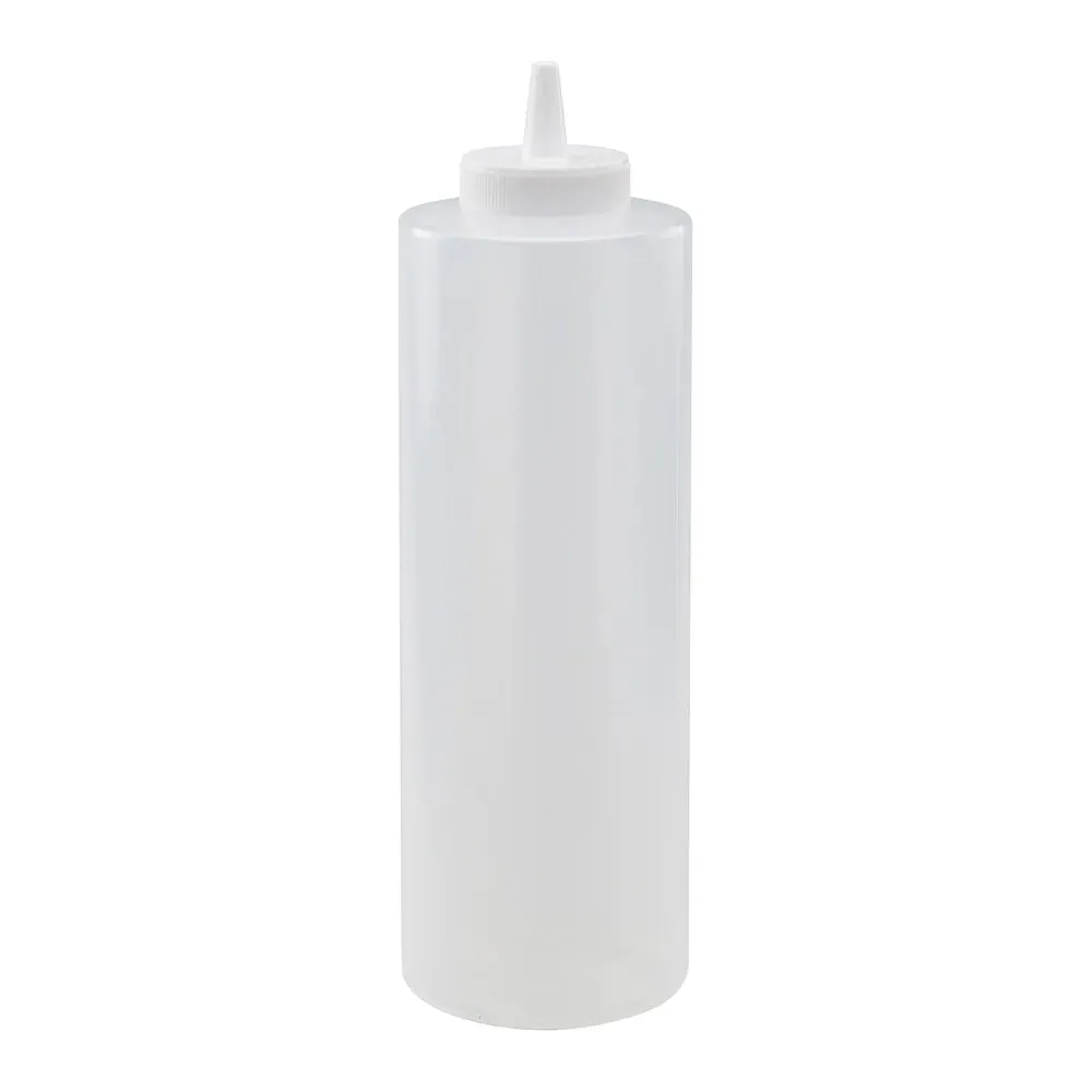 Winco PSB-24C 24oz Squeeze Bottles, Clear, 6pcs/pk