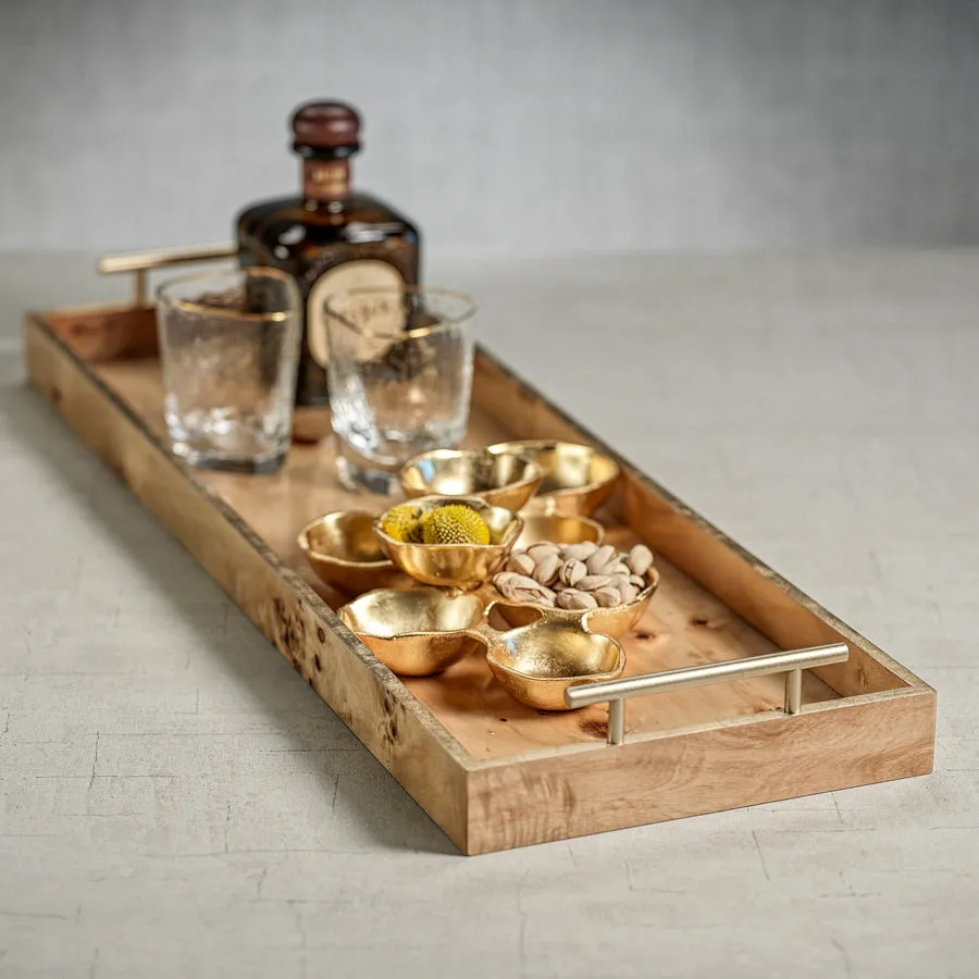 WOOD RECTANGULAR BOX W/HANDLES