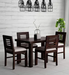 Woodstage Sheesham Wood 4 Seater Dining Table with 4 Chairs Wooden Dining Set Funiture for Home (Warm Chestnut Finish)