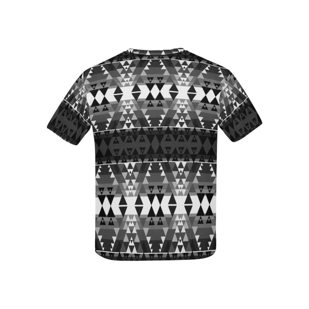 Writing on Stone Black and White T-shirt for Kid (USA Size)